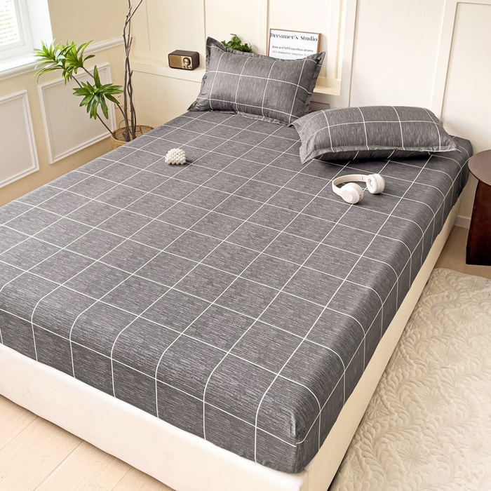 91家纺网 家纺一手货源 找家纺 朵朵家纺 2025新款亲肤棉芦荟棉床笠单床笠，磨毛床笠，印花床笠（可定制尺寸 ） 北欧风情