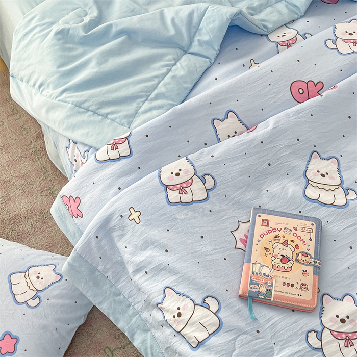 91家纺网 家纺一手货源 找家纺 美梦里 2025新款A类水洗棉棉花夏被 夏凉被空调被 奶呼呼