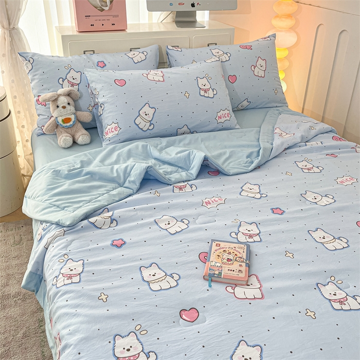 91家纺网 家纺一手货源 找家纺 美梦里 2025新款A类水洗棉棉花夏被 夏凉被空调被 奶呼呼