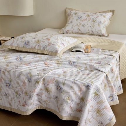 91家纺网 家纺一手货源 找家纺 （总）黛舒家居2025新款天丝水洗印花夏被床盖三件套