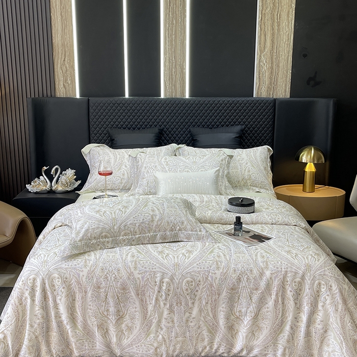 91家纺网 家纺一手货源 找家纺 莱豫2025新款50支莱赛尔天丝四件套 悸川