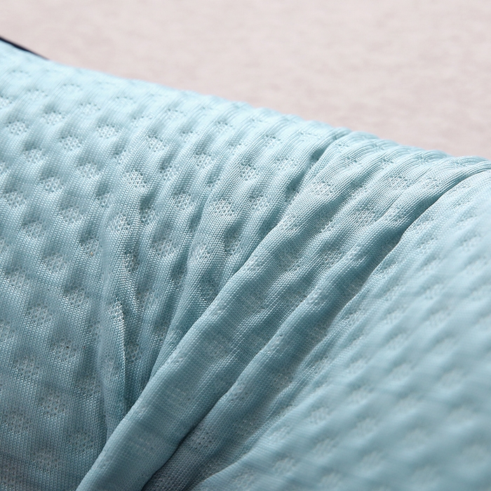 91家纺网 家纺一手货源 找家纺 纽乐家纺 2025新款夏凉凉感丝记忆棉护颈枕头华夫格凉豆豆骨型记忆棉枕头枕芯 骨型记忆棉枕-蓝色 42x20cm/只