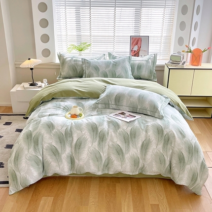 威布斯 2025新款加厚纯棉全棉磨毛三件套四件套