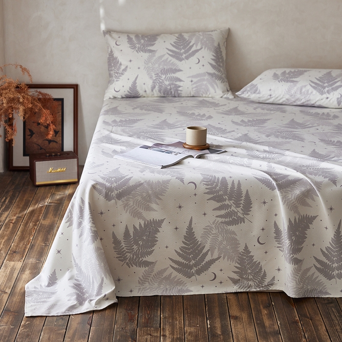 91家纺网 家纺一手货源 找家纺 千朵森2025新款A类全棉老粗布床单三件套 南深