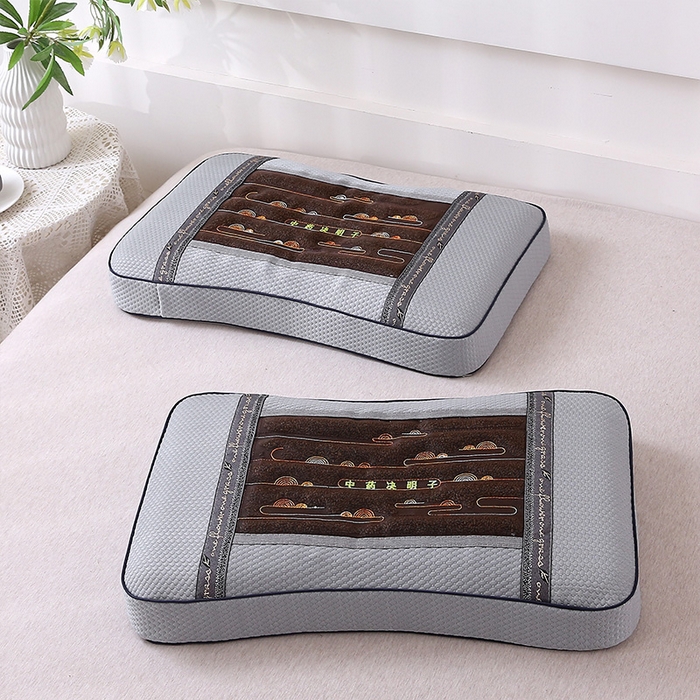 91家纺网 家纺一手货源 找家纺 （总）纽乐家纺 2025夏季夏凉凉席枕芯冰丝决明子护颈椎记忆棉枕头助睡眠凉豆豆枕头枕芯