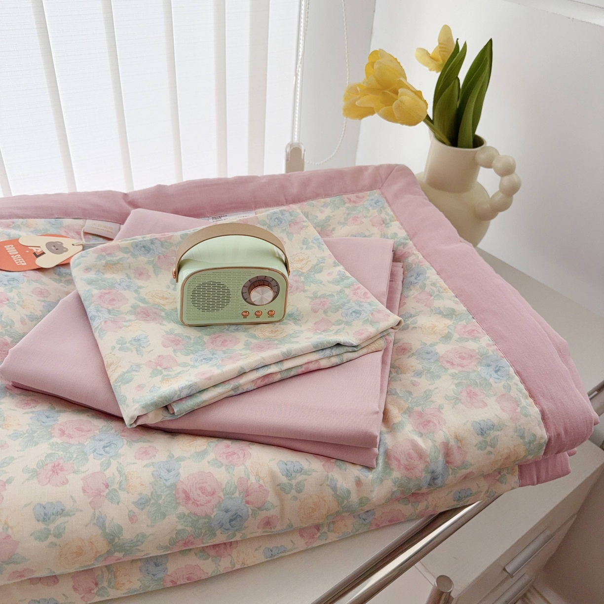 91家纺网 家纺一手货源 找家纺 于果 2025新款全棉双层纱夏被四件套 佩洛斯