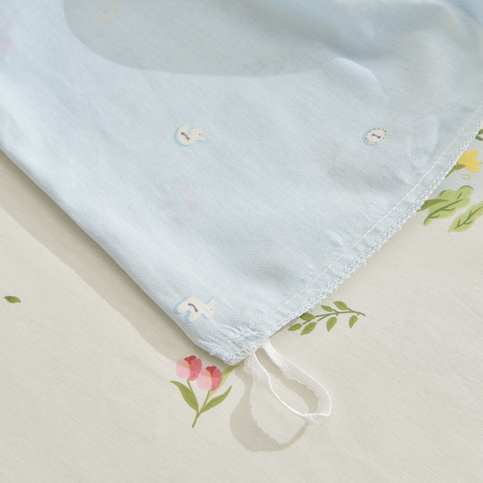 91家纺网 家纺一手货源 找家纺 乐窝家纺仓储 2025新款全棉纯棉毛巾绣四件套 小兔子