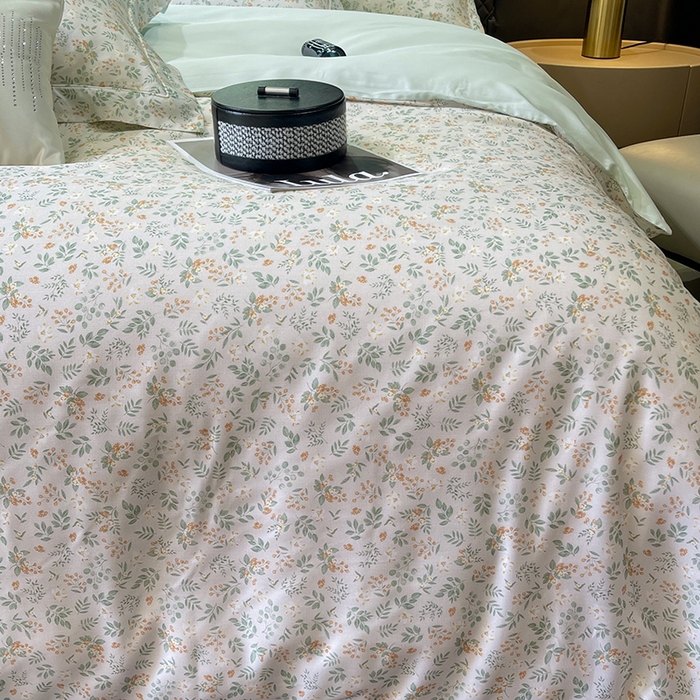 91家纺网 家纺一手货源 找家纺 莱豫2025新款50支莱赛尔天丝四件套 春风十里