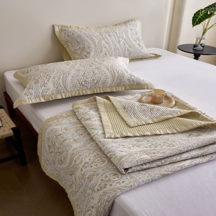 91家纺网 家纺一手货源 找家纺 黛舒家居2025新款天丝水洗印花夏被床盖三件套 莉格西塔