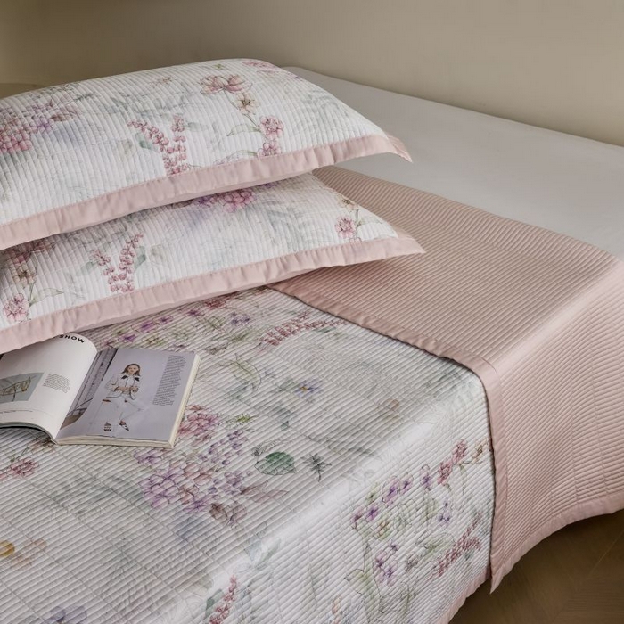 91家纺网 家纺一手货源 找家纺 黛舒家居2025新款天丝水洗印花夏被床盖三件套 繁花之恋