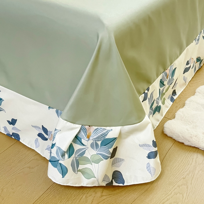 91家纺网 家纺一手货源 找家纺 找底底家纺 2025新款60S水洗天丝夏被夏凉被空调被床裙四件套 浪漫主义