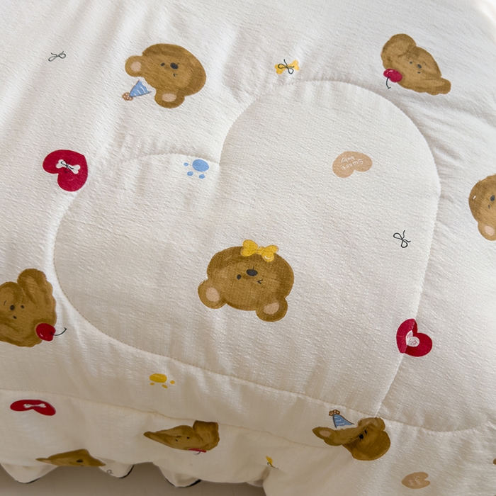 91家纺网 家纺一手货源 找家纺 慕尚 2025新款云感棉花边夏凉被空调被 熊耶