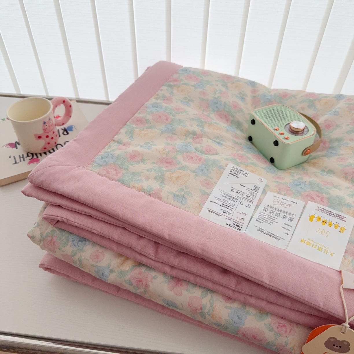 91家纺网 家纺一手货源 找家纺 于果 2025新款全棉双层纱夏被四件套 佩洛斯