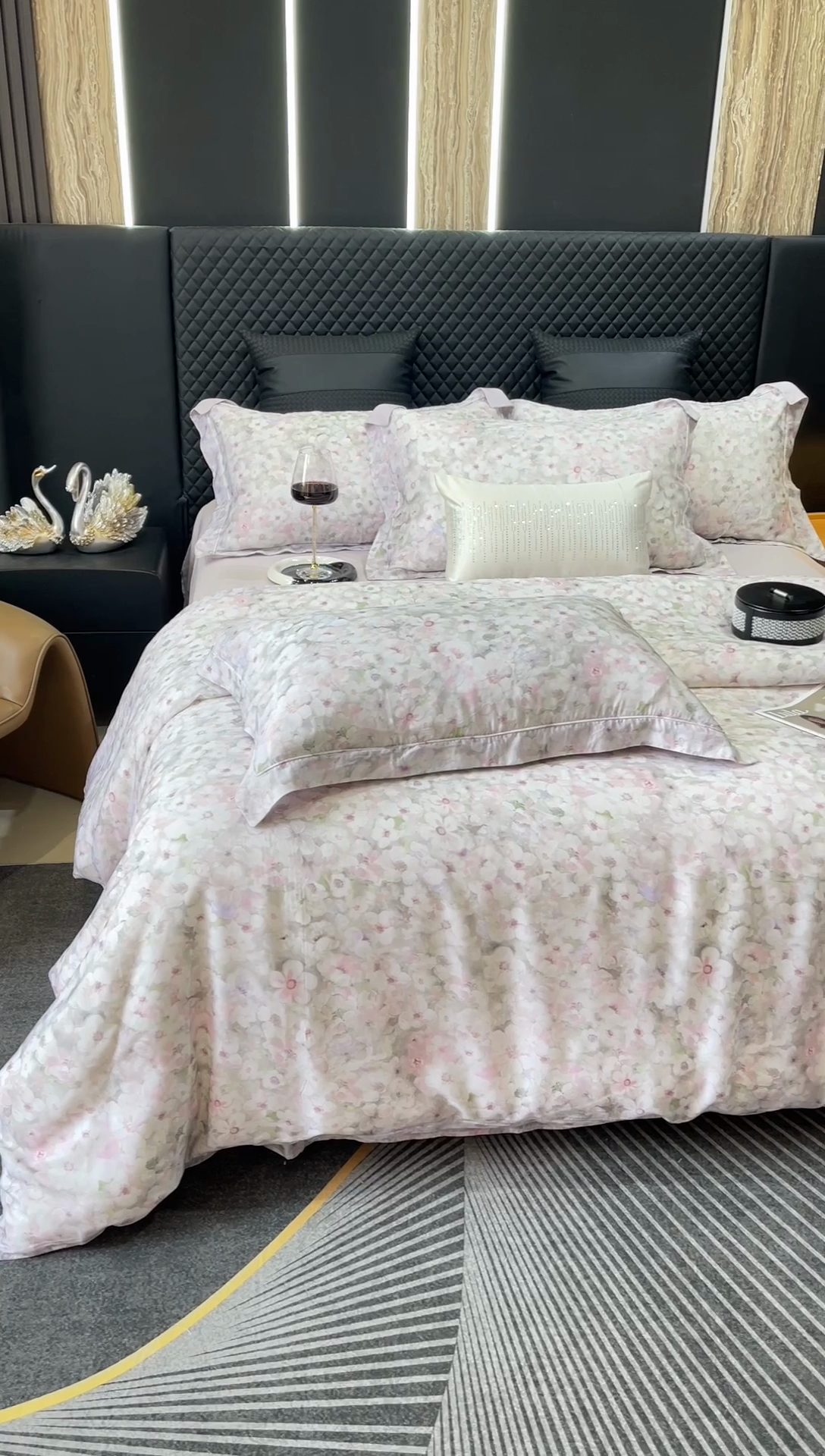 91家纺网 家纺一手货源 找家纺 莱豫2025新款50支莱赛尔天丝四件套 茉雅紫