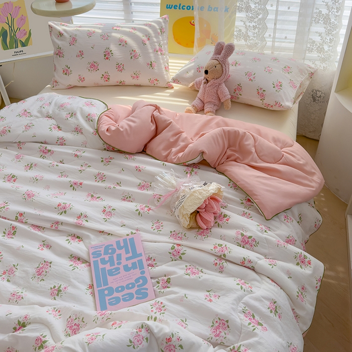 91家纺网 家纺一手货源 找家纺 美派工厂店2025新款水洗邹邹纱夏被 晚星轨迹