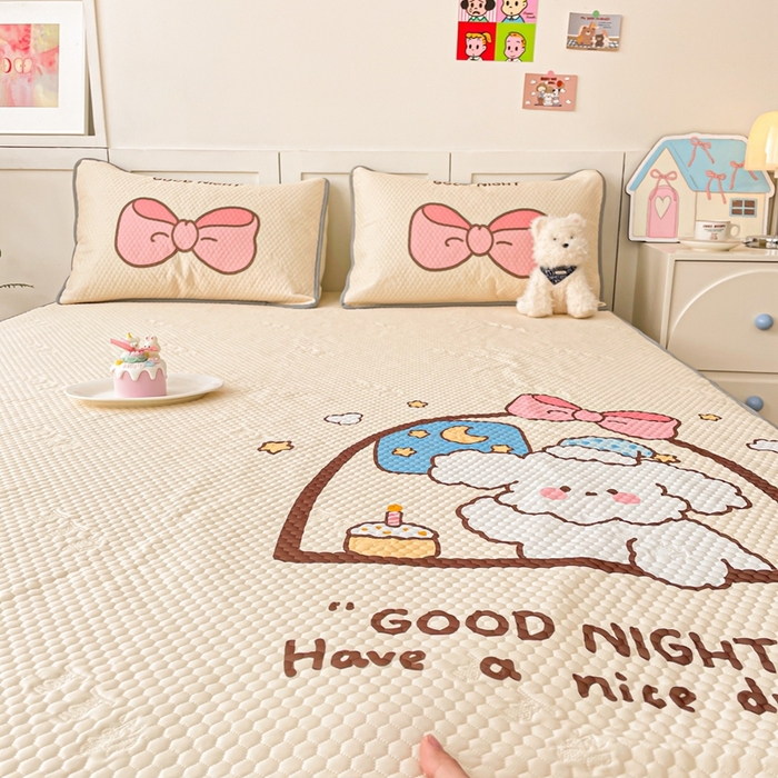 91家纺网 家纺一手货源 找家纺 川悦生活 2025新款大版冰豆豆凉豆豆凉席 奶糕作坊