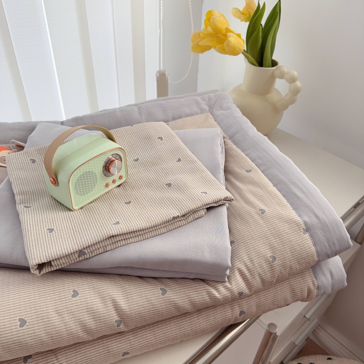 91家纺网 家纺一手货源 找家纺 于果 2025新款全棉双层纱夏被四件套 简单爱