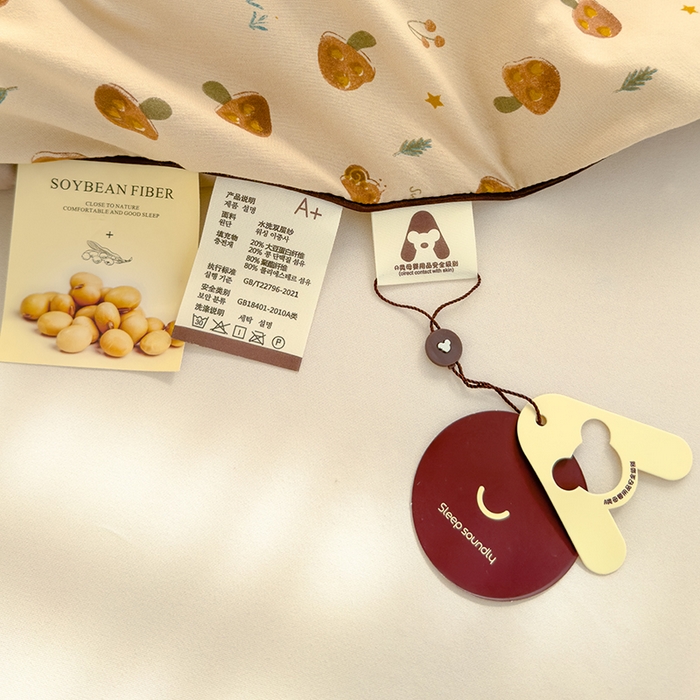 91家纺网 家纺一手货源 找家纺 美派工厂店2025新款水洗邹邹纱夏被 小蘑菇