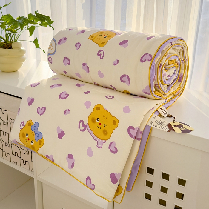 91家纺网 家纺一手货源 找家纺 （总）美派工厂店2025新款水洗邹邹纱夏被