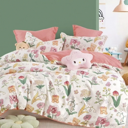 91家纺网 家纺一手货源 找家纺 （总）欧喜璐 2025新款直播热款130克加厚磨毛单被套学生单被套