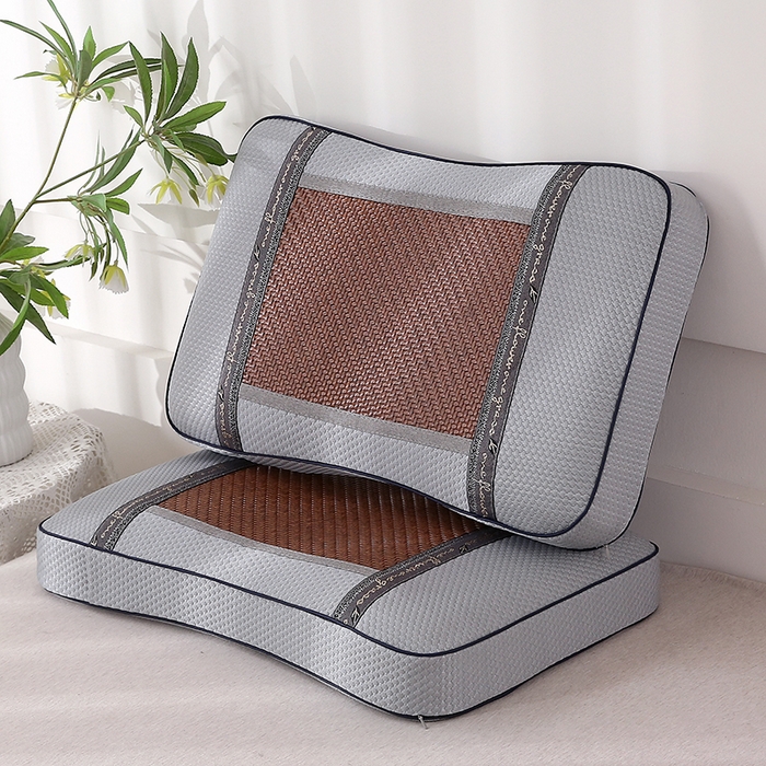 91家纺网 家纺一手货源 找家纺 纽乐家纺 2025夏季夏凉凉席枕芯冰丝冰藤护颈椎记忆棉枕头助睡眠冰藤枕头枕芯 冰丝冰藤记忆枕-棕色 35x55cm/只