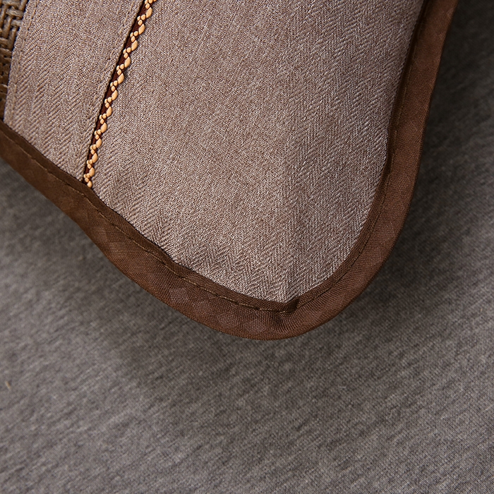 91家纺网 家纺一手货源 找家纺 纽乐家纺 2025新款夏凉凉感艾草花茶香冰藤枕芯茉莉花助睡眠枕头枕芯 艾草茶香冰藤枕-深棕 35x55cm/只