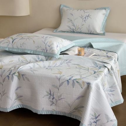 黛舒家居2025新款天丝水洗印花夏被床盖三件套 春晓与梦