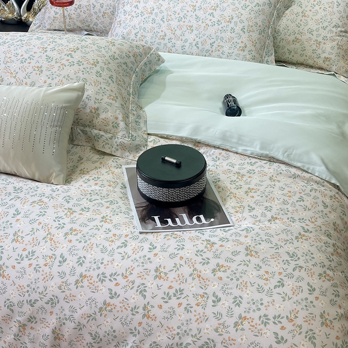 91家纺网 家纺一手货源 找家纺 莱豫2025新款50支莱赛尔天丝四件套 春风十里