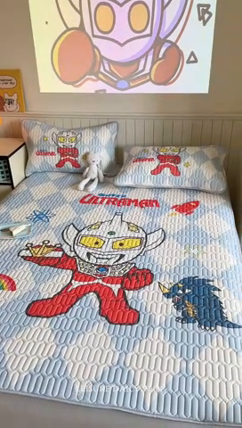 91家纺网 家纺一手货源 找家纺 （总）金爱家 2025新款奥特曼乳胶凉席席子