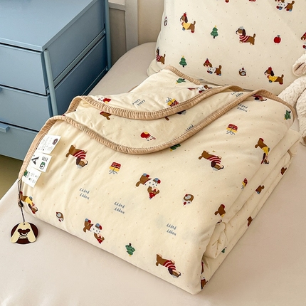 葡萄家 2025新款A类母婴级大豆纤维牛奶丝针织棉夏凉被空调被-系列二 腊肠甜心
