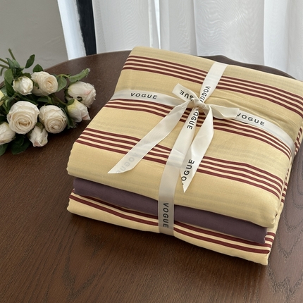 91家纺网 家纺一手货源 找家纺 （总）黛馨  2025新款全棉A类小清新双层纱四件套