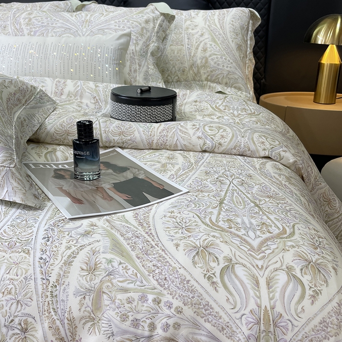 91家纺网 家纺一手货源 找家纺 莱豫2025新款50支莱赛尔天丝四件套 悸川