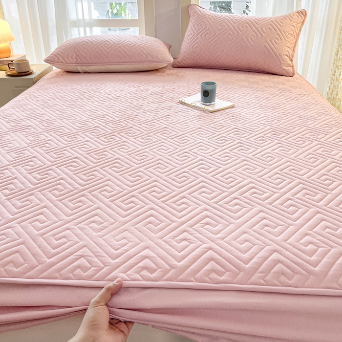 91家纺网 家纺一手货源 找家纺 （总）卡伦家纺 2025新款水洗棉磨毛防水夹棉床笠