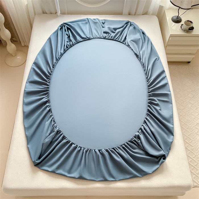 91家纺网 家纺一手货源 找家纺 布卢姆床垫 2025新款全棉烫画全棉老粗布床笠 棉朵-藏蓝