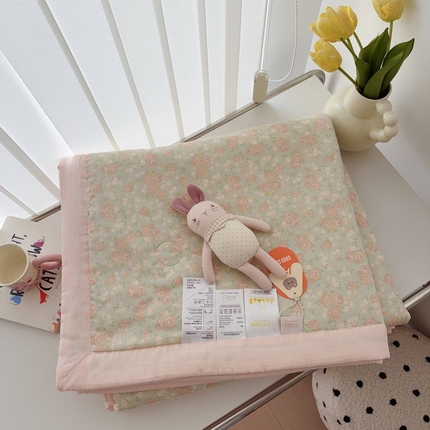 91家纺网 家纺一手货源 找家纺 （总）于果 2025新款全棉双层纱夏被四件套