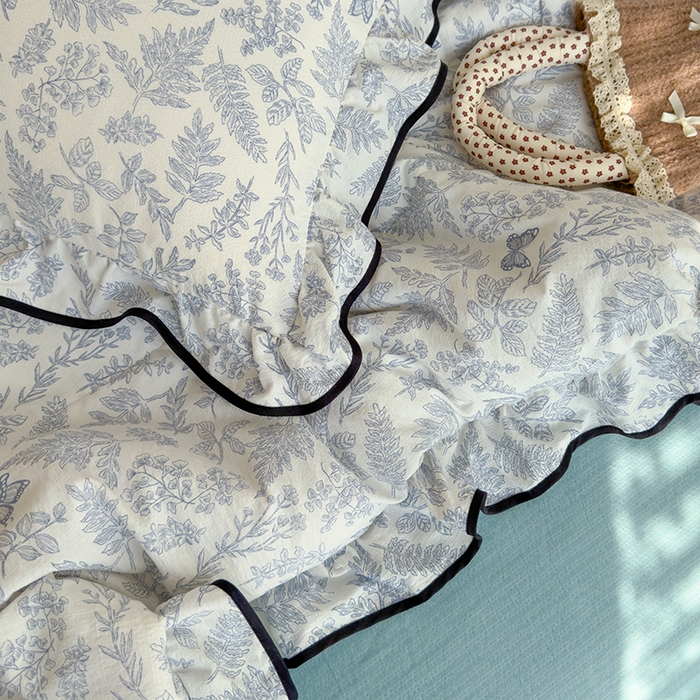 91家纺网 家纺一手货源 找家纺 慕尚 2025新款云感棉花边夏凉被空调被 蝶恋