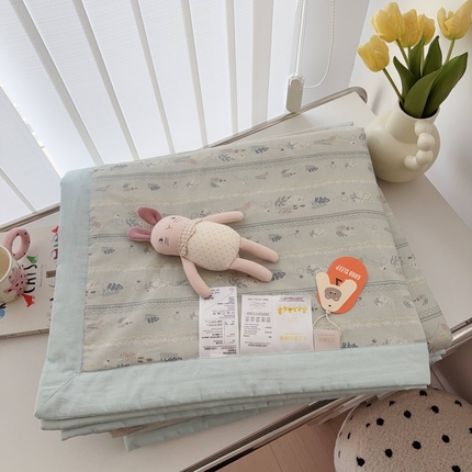 于果 2025新款全棉双层纱夏被四件套 惜梦