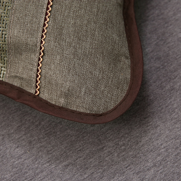 91家纺网 家纺一手货源 找家纺 纽乐家纺 2025新款夏凉凉感艾草花茶香冰藤枕芯茉莉花助睡眠枕头枕芯 艾草茶香冰藤枕-墨绿 35x55cm/只