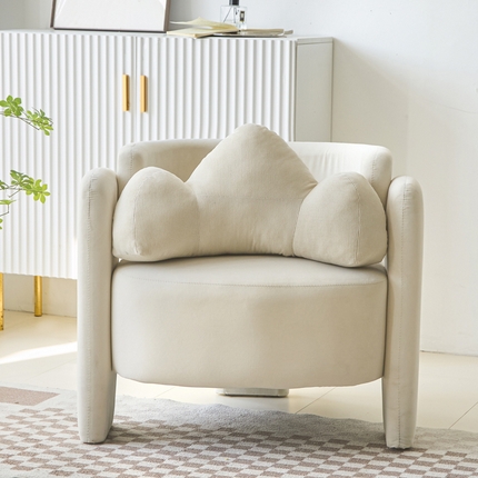 91家纺网 家纺一手货源 找家纺 囍莱家纺 2025新款灯芯绒靠山靠腰枕 靠山-米白色