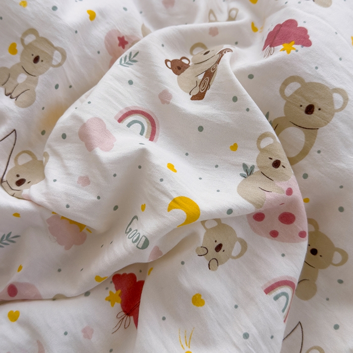 91家纺网 家纺一手货源 找家纺 美派工厂店2025新款水洗邹邹纱夏被 小考拉