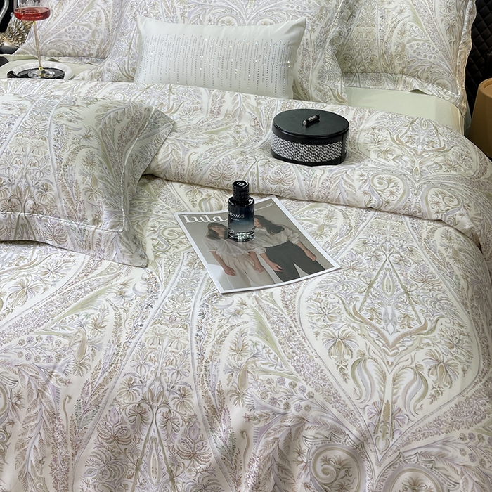 91家纺网 家纺一手货源 找家纺 莱豫2025新款50支莱赛尔天丝四件套 悸川