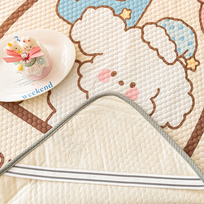 91家纺网 家纺一手货源 找家纺 川悦生活 2025新款大版冰豆豆凉豆豆凉席 奶糕作坊