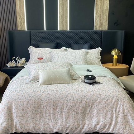 莱豫2025新款50支莱赛尔天丝四件套 春风十里