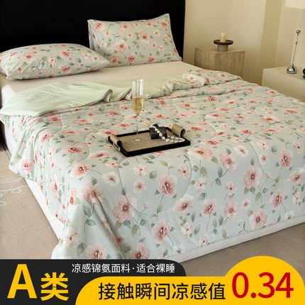 91家纺网 家纺一手货源 找家纺 （总）丹本家纺 2025新款A类锦氨凉感被数码印花夏被夏凉被空调被