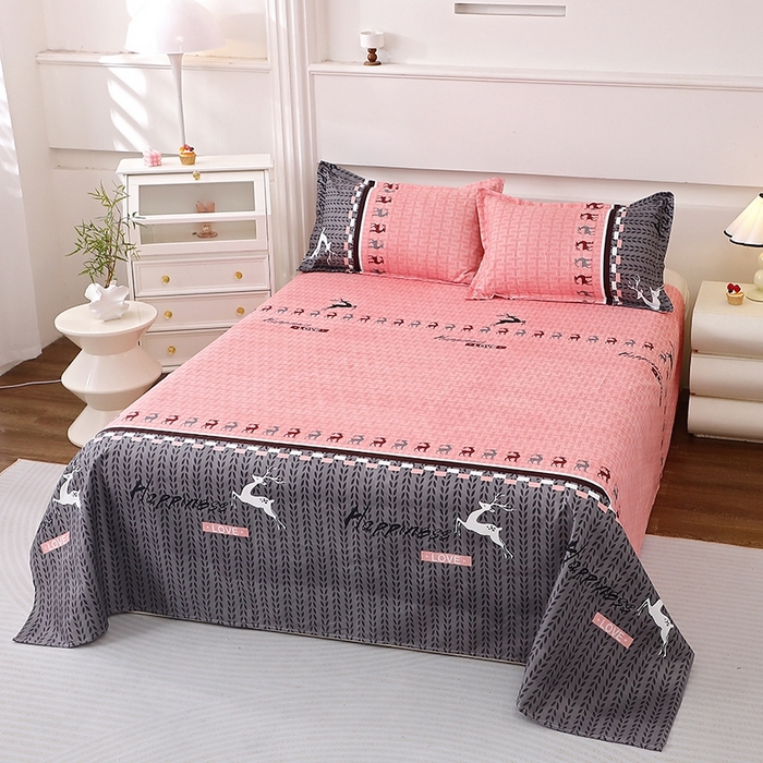 91家纺网 家纺一手货源 找家纺 北部居 2025新款加厚化纤单床单