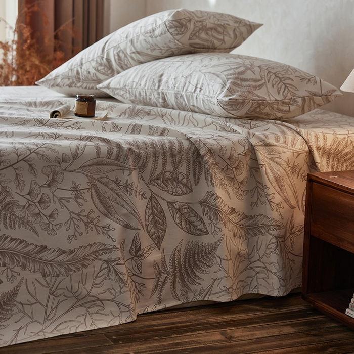 91家纺网 家纺一手货源 找家纺 千朵森2025新款A类全棉老粗布床单三件套 泉动