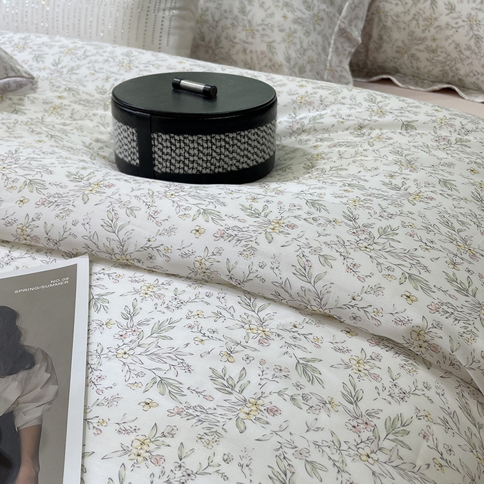 91家纺网 家纺一手货源 找家纺 莱豫2025新款50支莱赛尔天丝四件套 花黛米