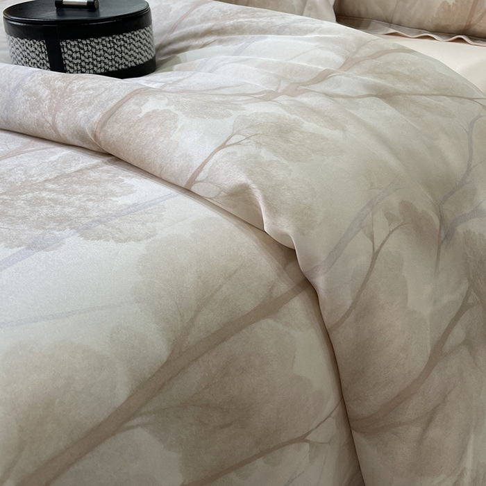 91家纺网 家纺一手货源 找家纺 莱豫2025新款50支莱赛尔天丝四件套 扶光