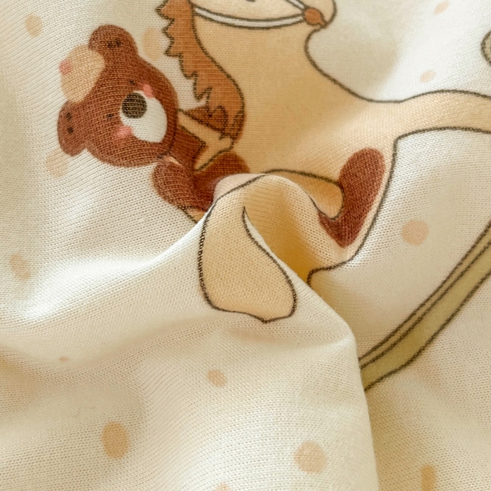 91家纺网 家纺一手货源 找家纺 葡萄家 2025新款A类母婴级大豆纤维牛奶丝针织棉夏凉被空调被-系列二 小熊木马