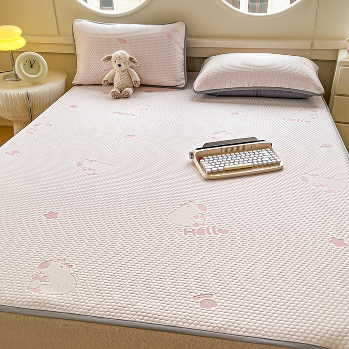 91家纺网 家纺一手货源 找家纺 （总）芙绣 2025新款凉感丝提花学生凉席三件套